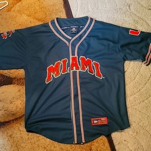 Miami Hurricaine Basball Style Jersey